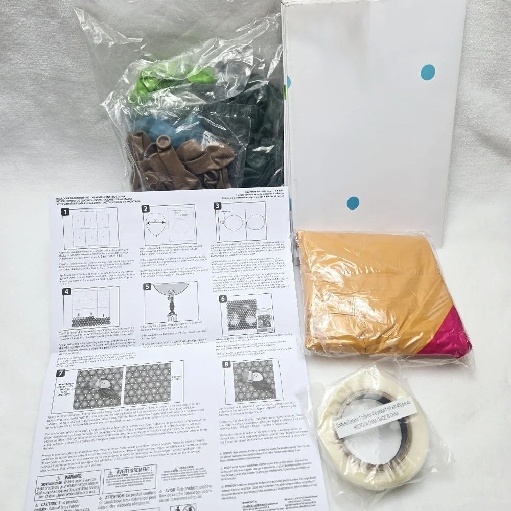 Amscan Air Filled Latex & Foil Safari Balloon Backdrop Kit For Party